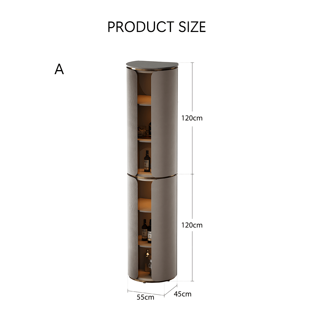 Triton Wine Rack And Wine Cabinet, Leather - Miola