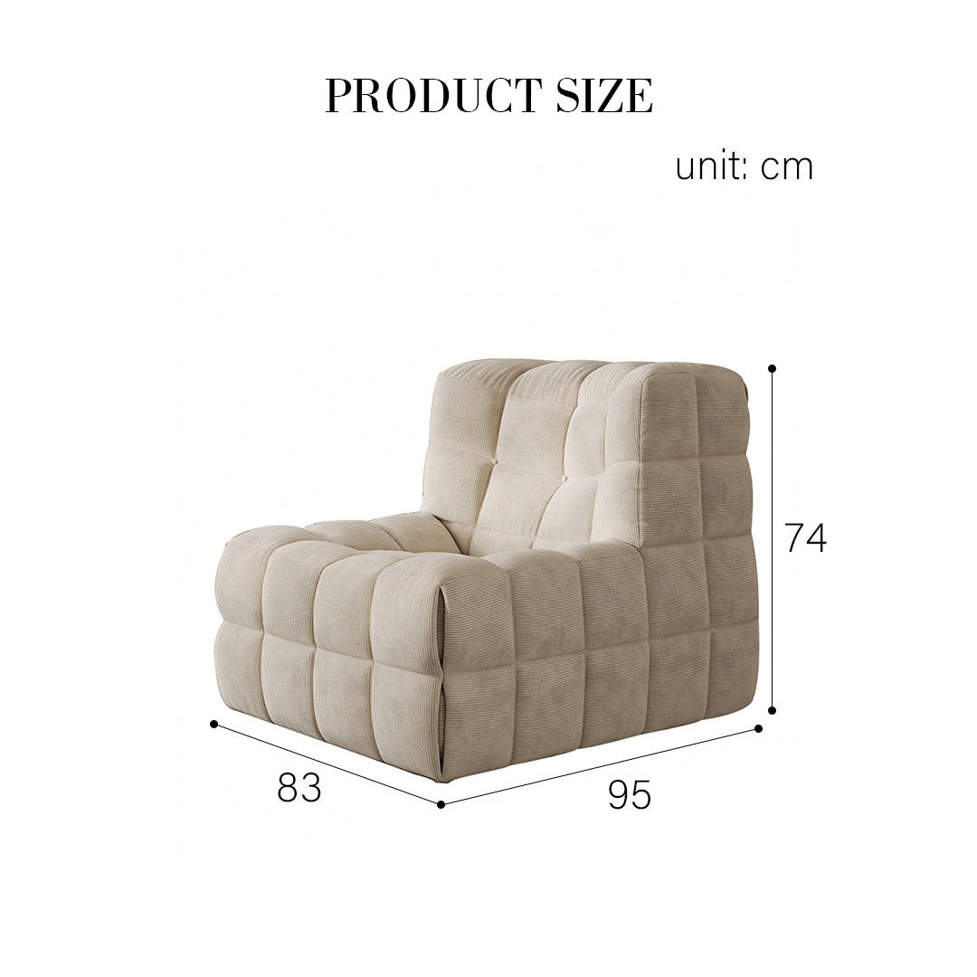 Arneson Single Seater Sofa, Armchair, Corduroy - Miola