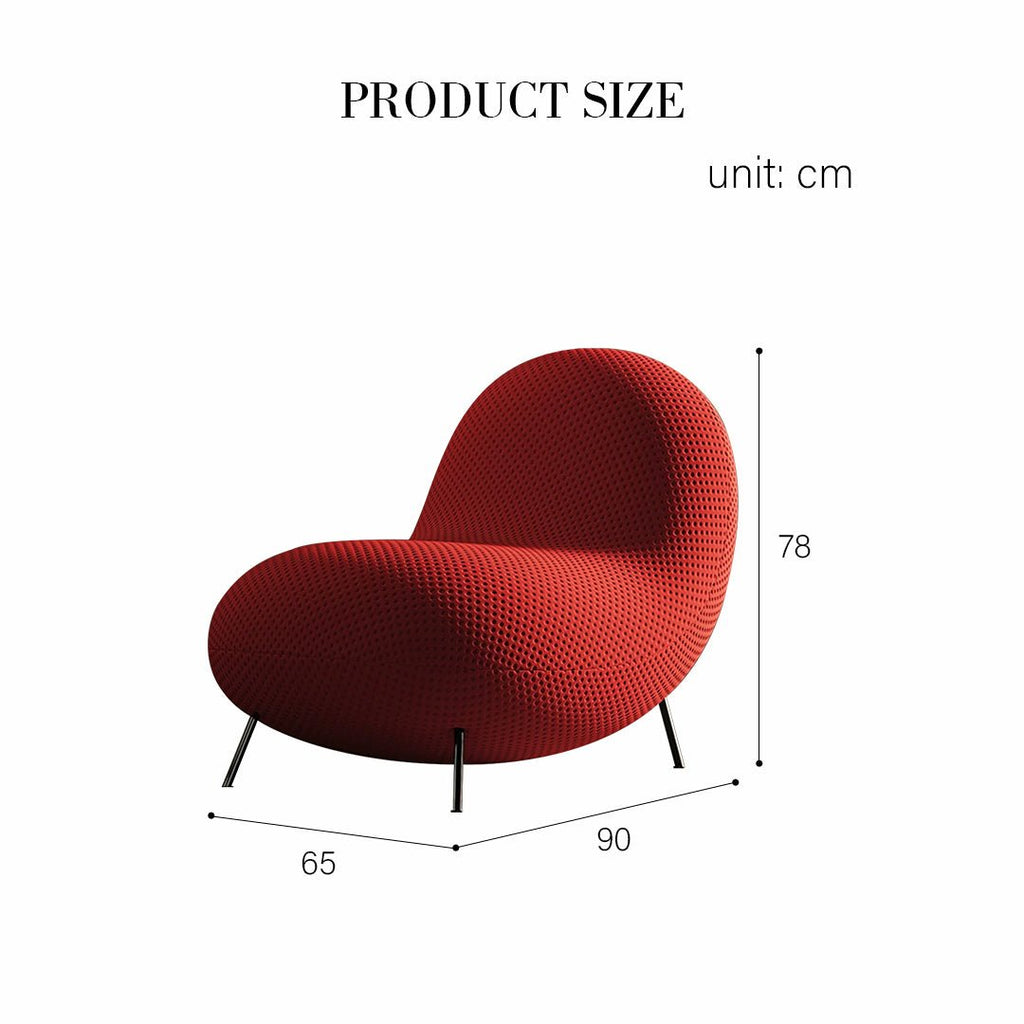 Cruz Easy Chair, Lounge Chair, Red - Miola