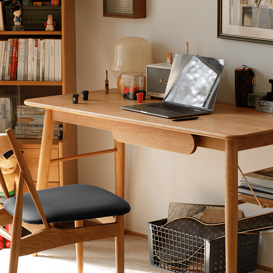 Y72 Oak Office Desk, Three Woods Available - Miola