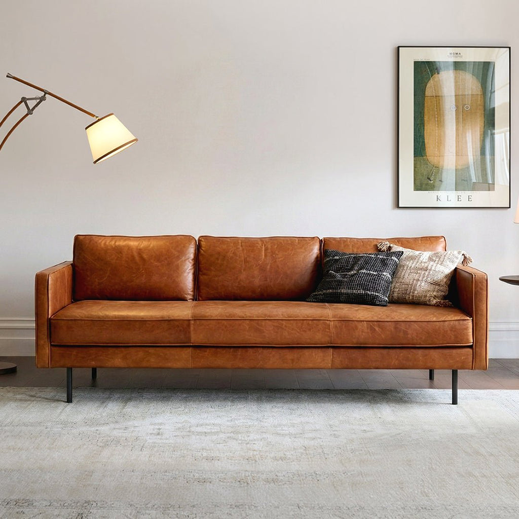 Barbican Two Seater, Three Seater Sofa, Real Leather - Miola