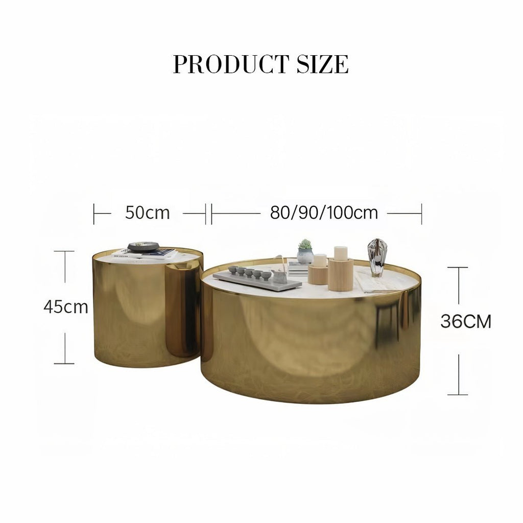 Luxury Coffee Table Set, Sintered Stone - Miola