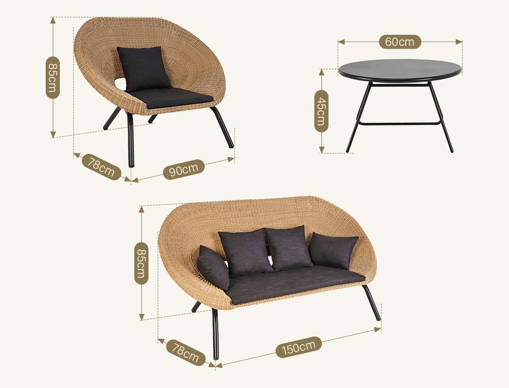 Bonsallo Rattan Armchair, Outdoor Furniture - Miola