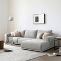 Frances Three Seater Corner, Four Seater Corner Sofa, Cotton Linen - Miola