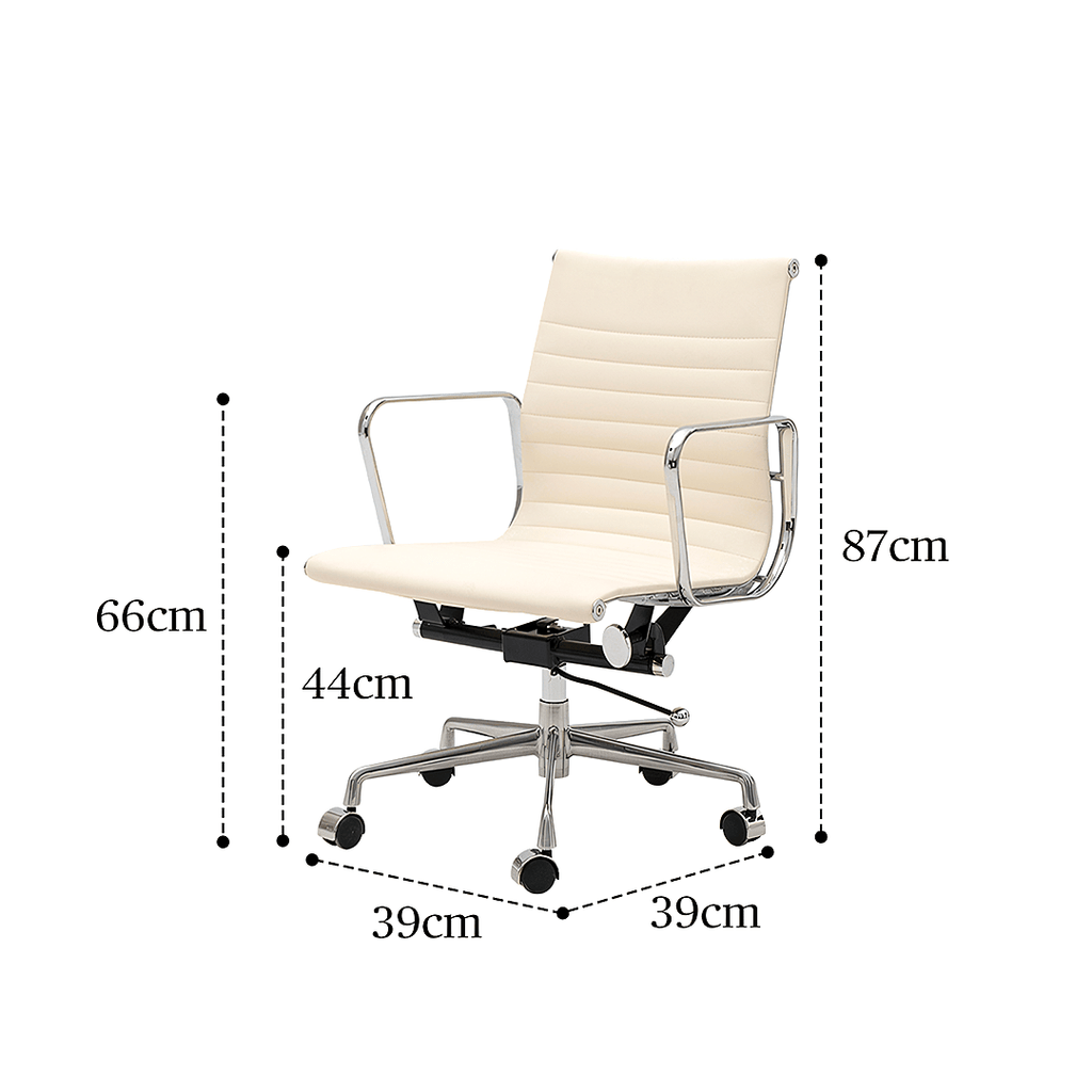 Rangi Leather Office Chair, Hight Back, Black - Miola