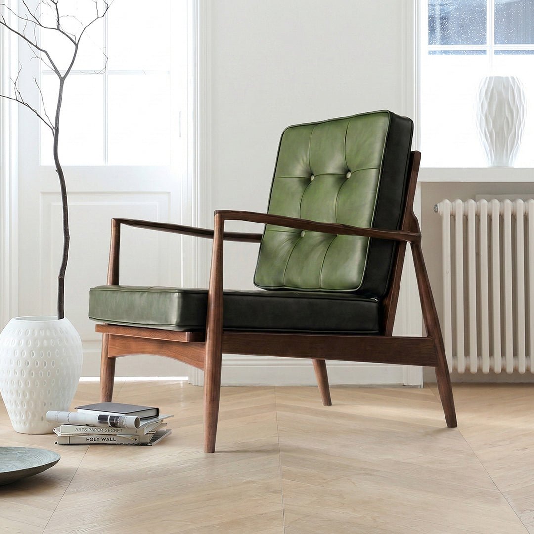Hans CH32 Green Armchair, Solid Wood - Miola