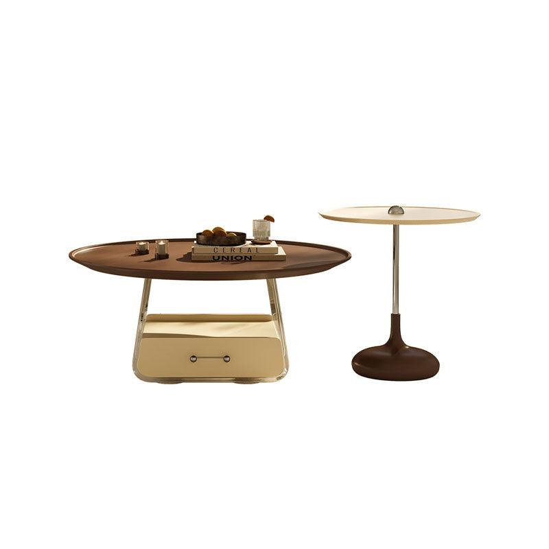 Meral Stylish Coffee Table Set, Stainless Steel - Miola