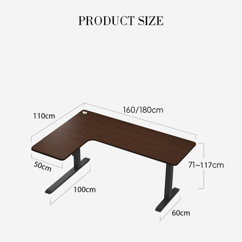 Smart Electric Standing Office Desk, Computer Corner Desk - Miola