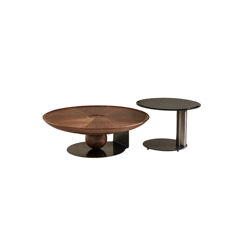 Ian Round Coffee Table Set, Solid Wood - Miola