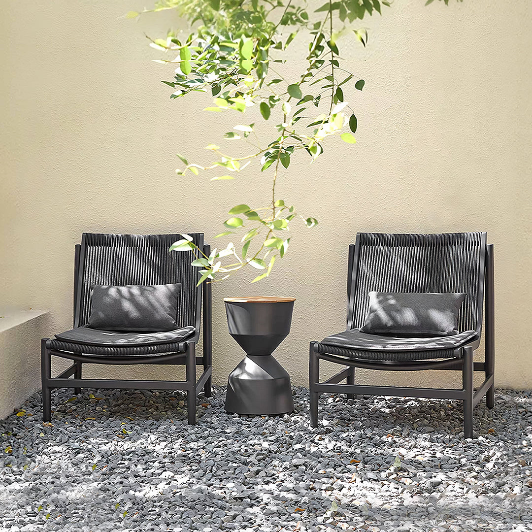 Lavoie Outdoor Lounge Chair With Footstool, Rattan