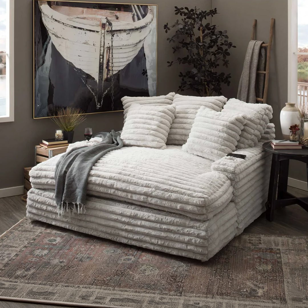 Echeverría Bean Bag Sofa, Day Bed Chaise, Armchair, Corduroy - Miola