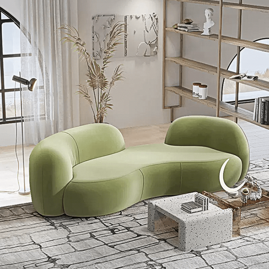 Elara Modern Curved Two Seater, Three Seater Sofa, Boucle - Miola