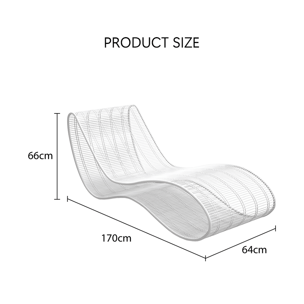 Oceana Sunbathing Bed, Sun Garden Lounger, White - Miola