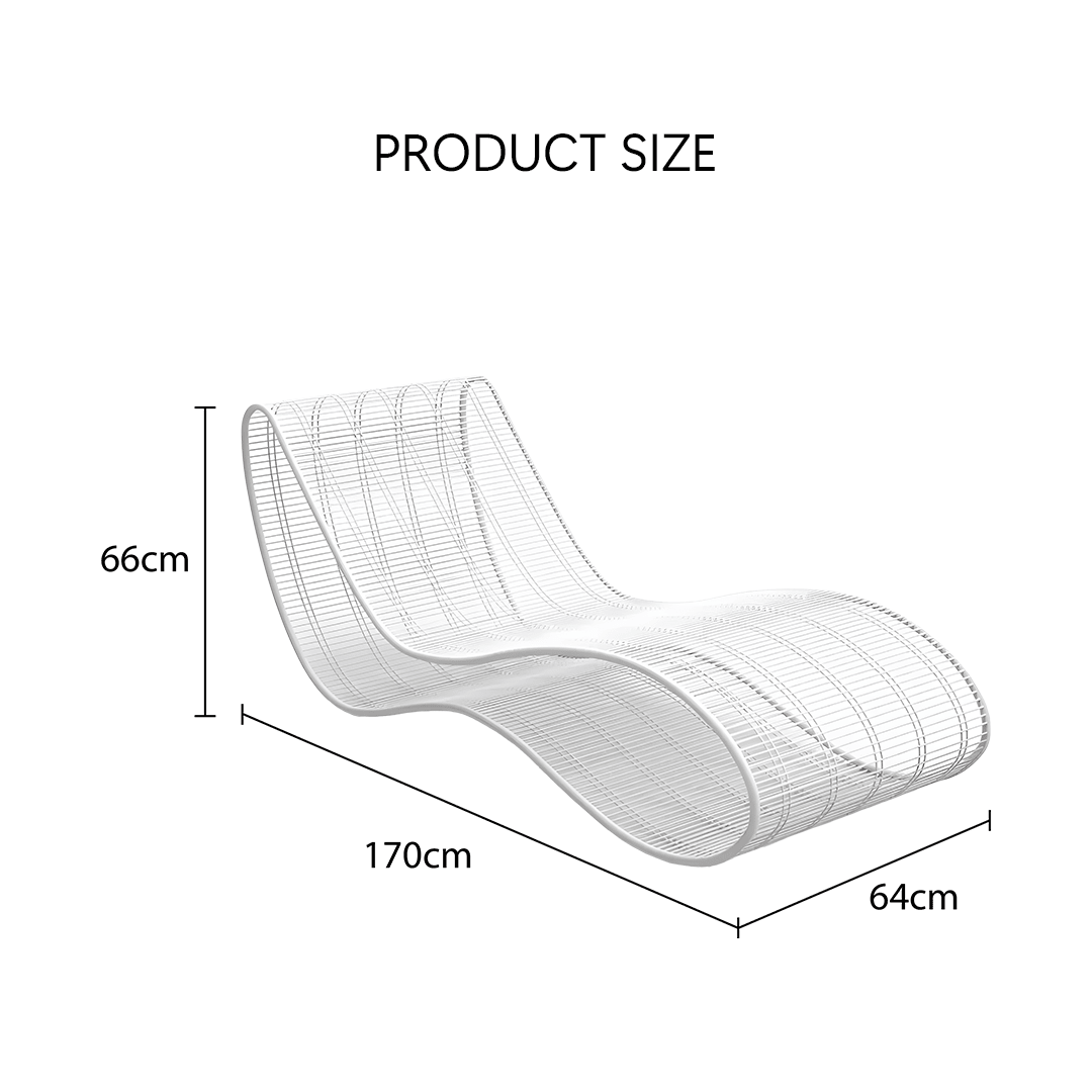 Oceana Sunbathing Bed, Sun Garden Lounger, White - Miola
