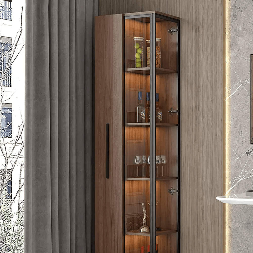 Wavecrest Cocktail Cabinet, Bar With Doors, Wood - Miola