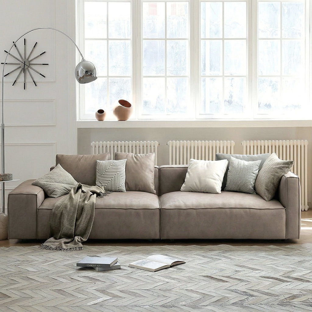 Hartste Three Seater Sofa, Leathaire - Miola