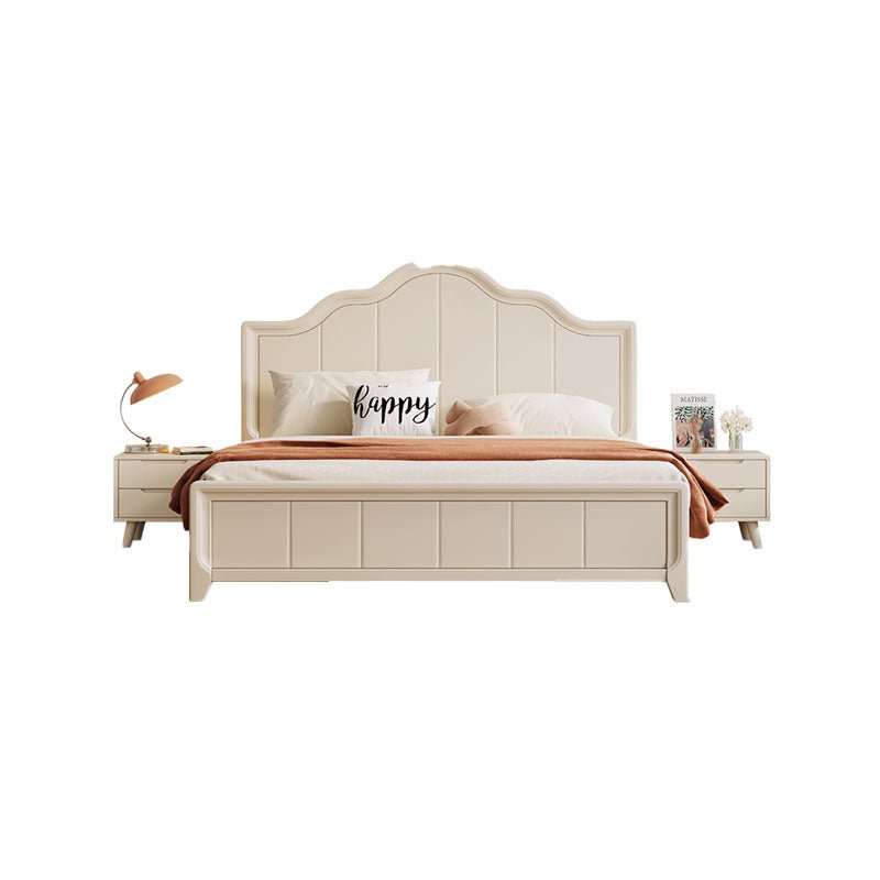 Agnes King Size / Super King Size Bed With Storage, Cream - Miola