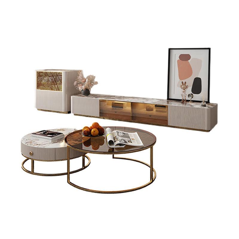 Eden II Living Room Coffee Table Set, TV Stand - Miola