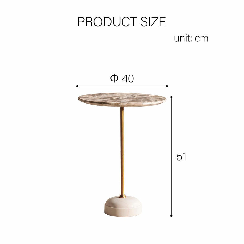 Cameron Side Table, Marble - Miola