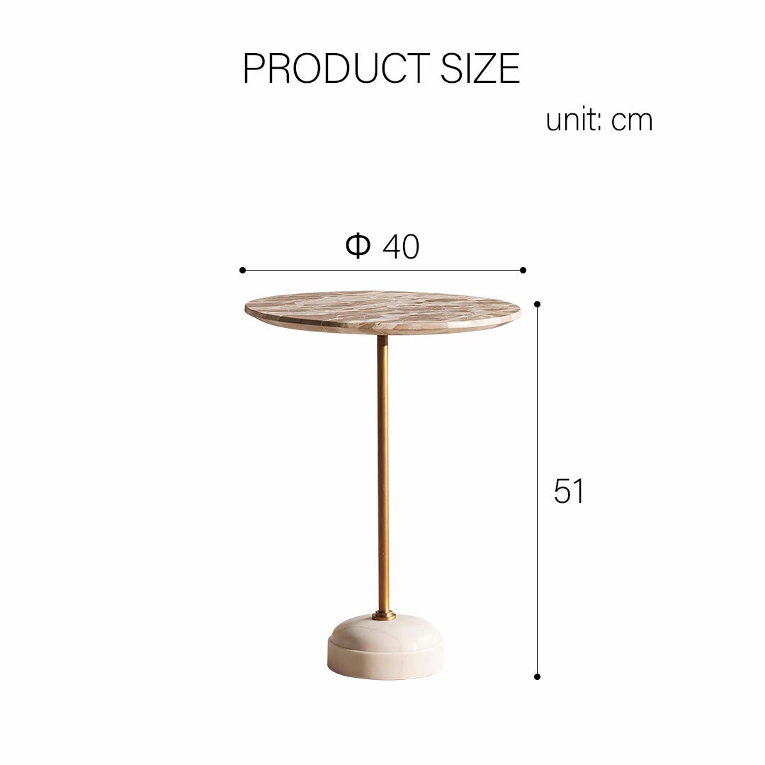 Cameron Side Table, Marble - Miola