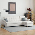 SB162 Three Seater Corner Sofa Bed, White - Miola