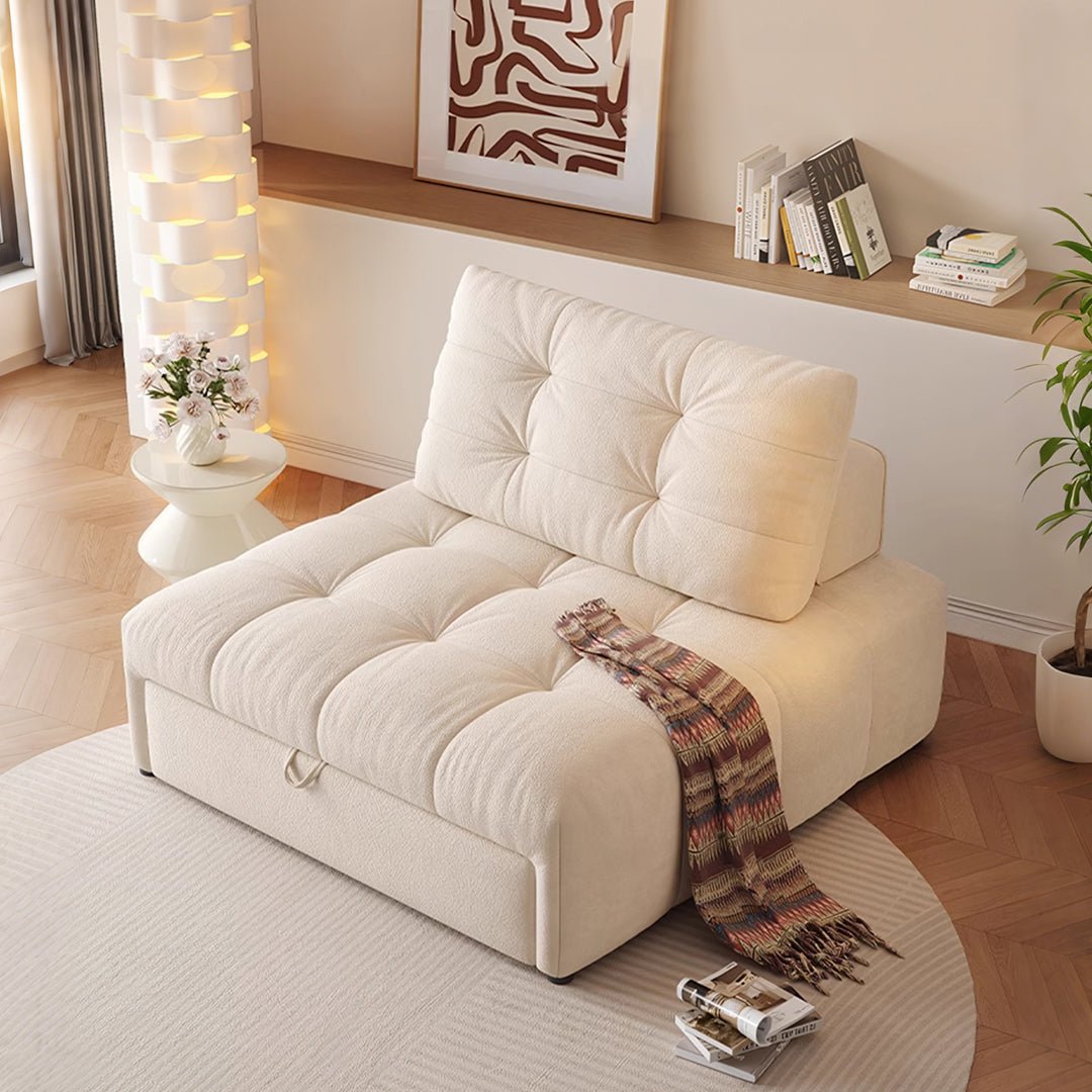 Alhassan Sleeper Armchair, Single Seater Bed, Leathaire - Miola