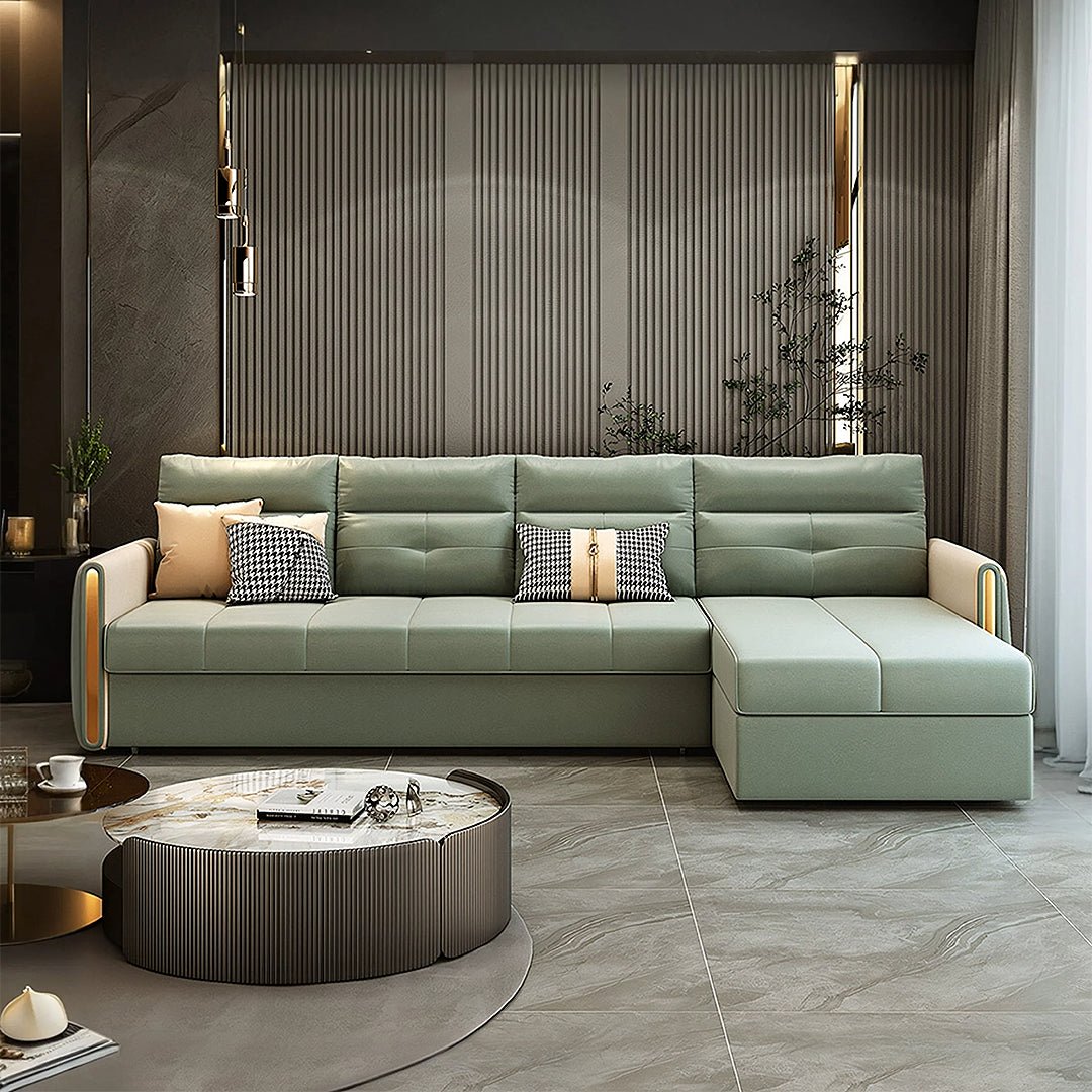 Malhotra L Shape Sofa Bed, Small Corner Sofa Bed - Miola