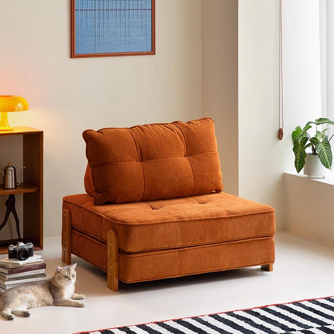Salinas Lazy Sofa Bed, Single Sofa Bed, Corduroy - Miola
