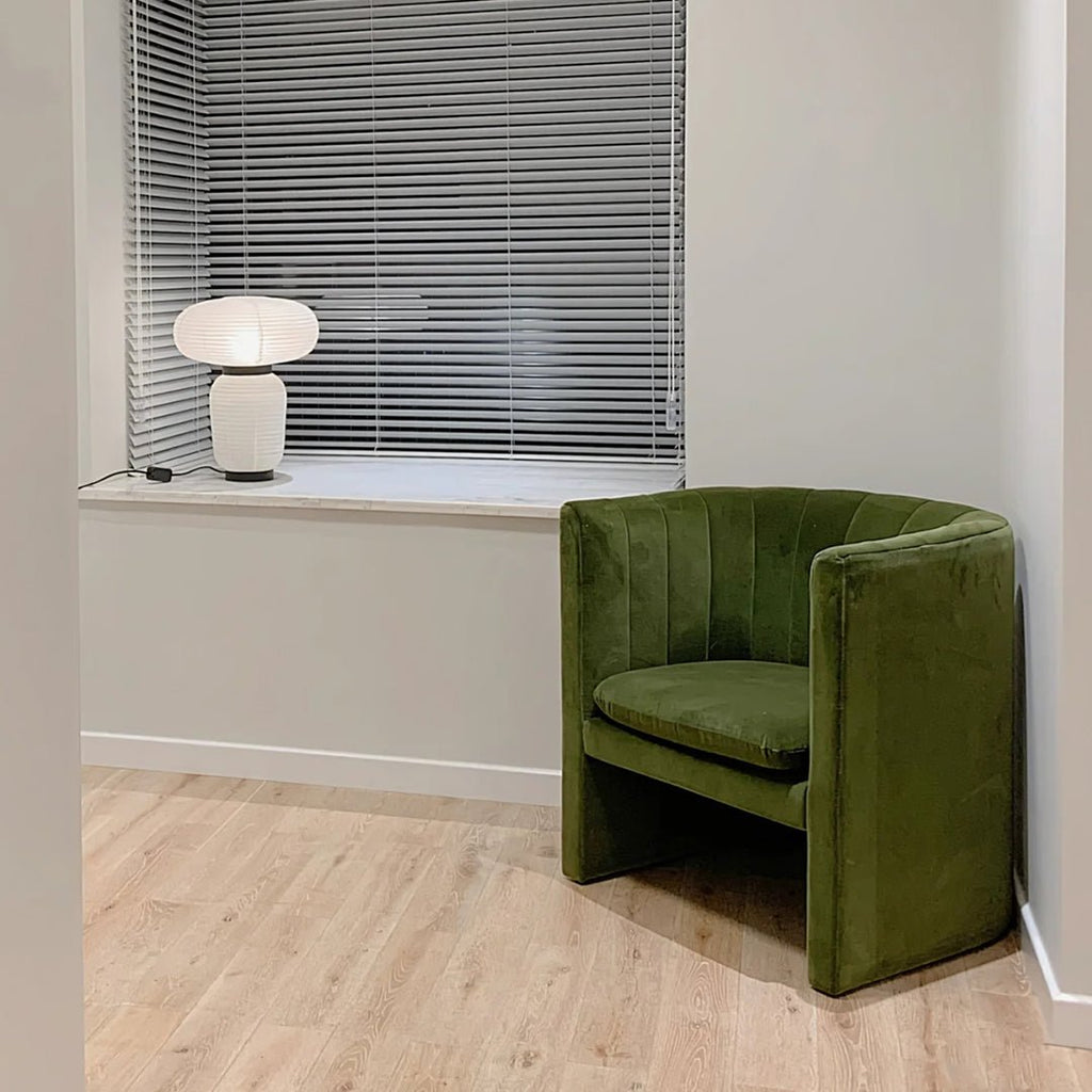 Edwick Armchair, Green Velvet - Miola