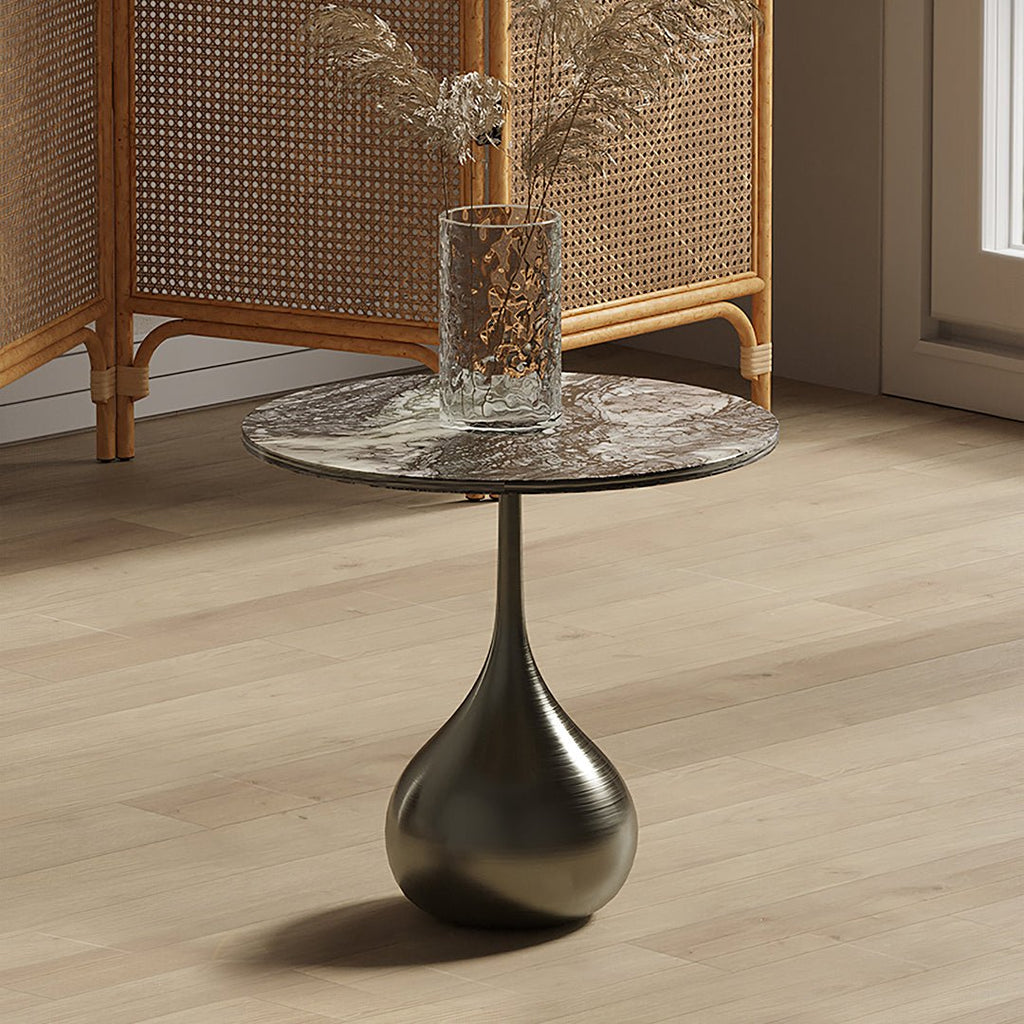 Echevarria Round Side Table, Marble - Miola