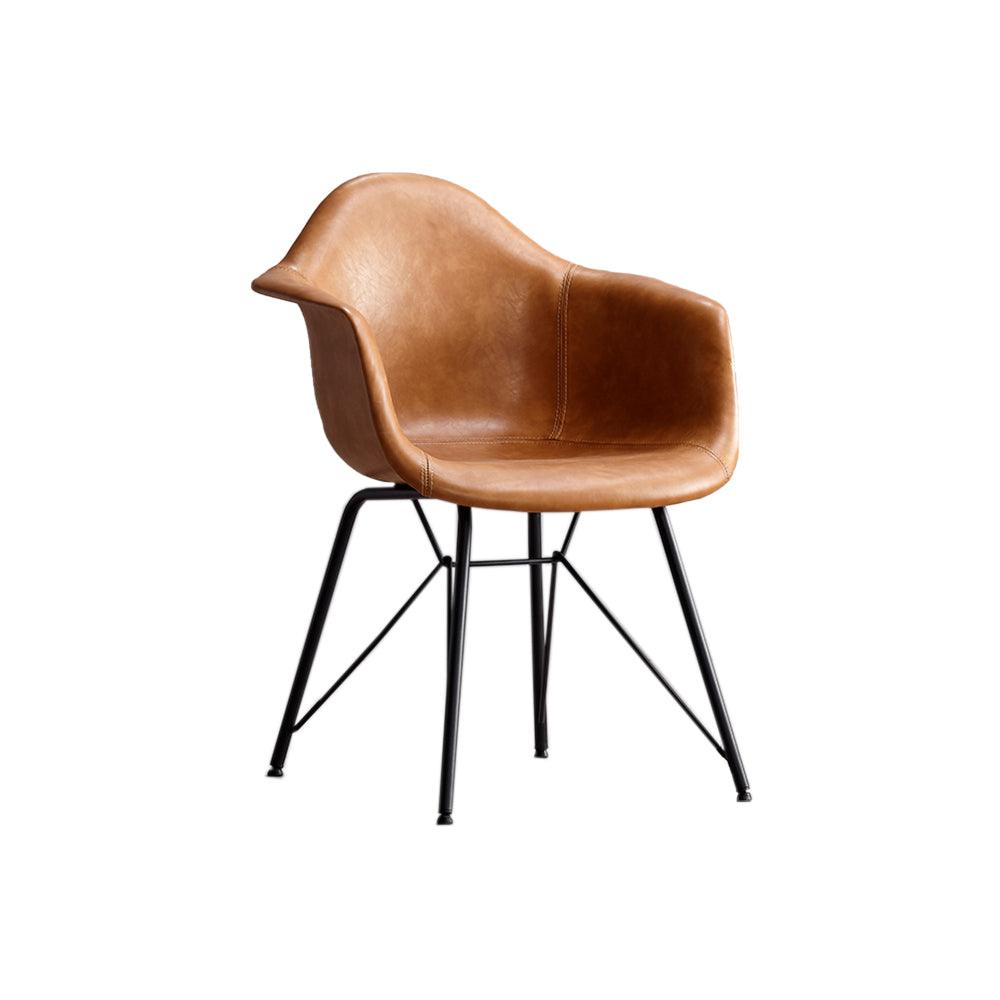 A Set of 2 Bobby Dining Chairs, Distressed Leather - Miola