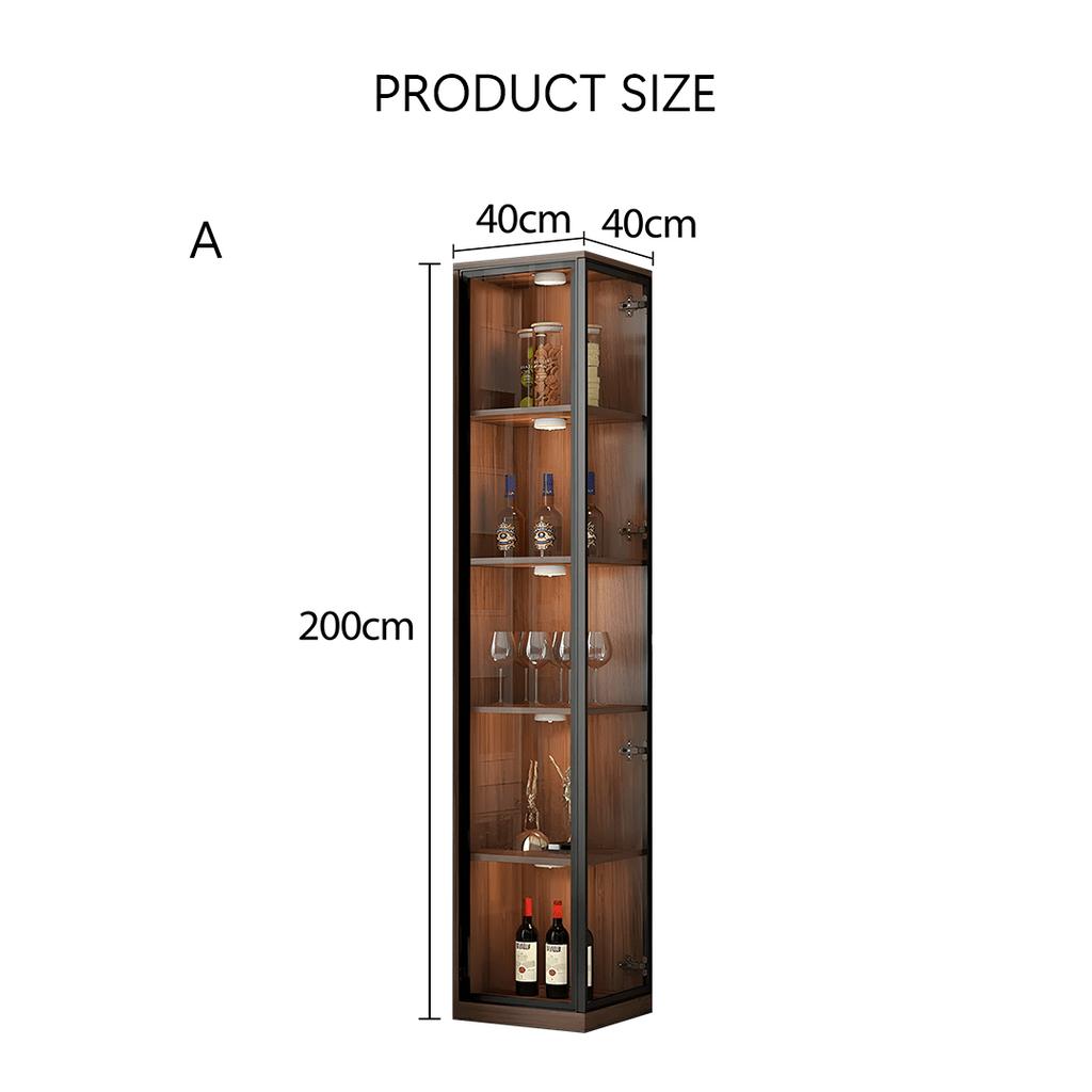 Wavecrest Cocktail Cabinet, Bar With Doors, Wood - Miola