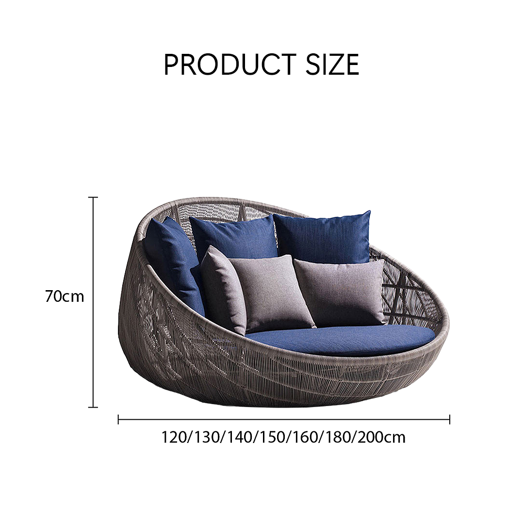 Elysia Rattan Round Outdoor Daybed