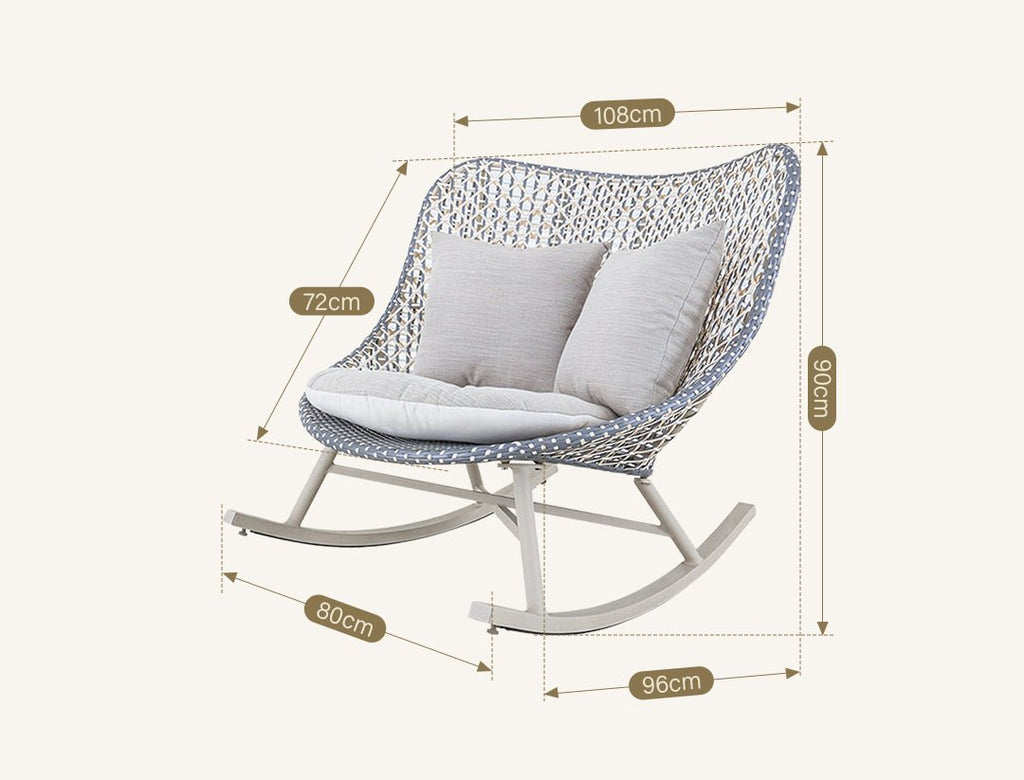 Temescal Rattan Garden Rocking Chair, Indoor/ Outdoor Furniture - Miola