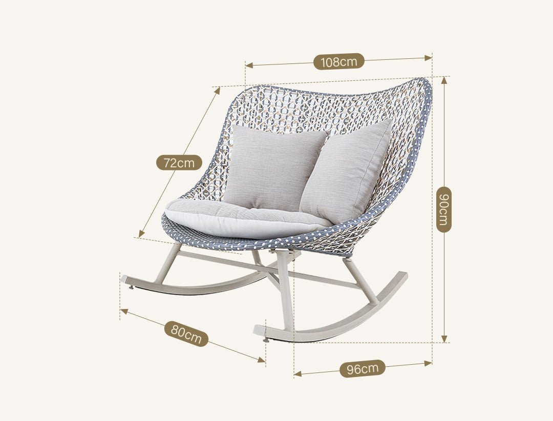 Temescal Rattan Garden Rocking Chair, Indoor/ Outdoor Furniture - Miola