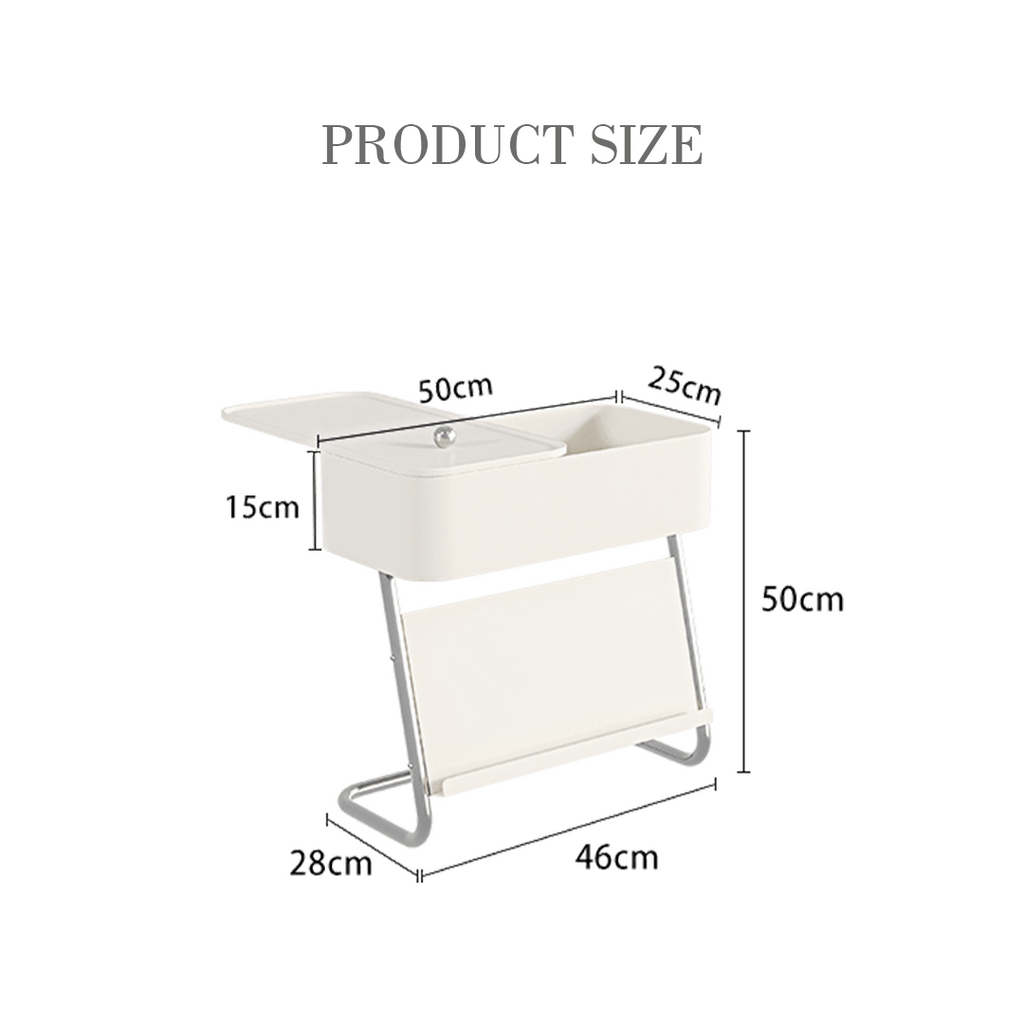 Nikolas Side Table With Storage, Black - Miola