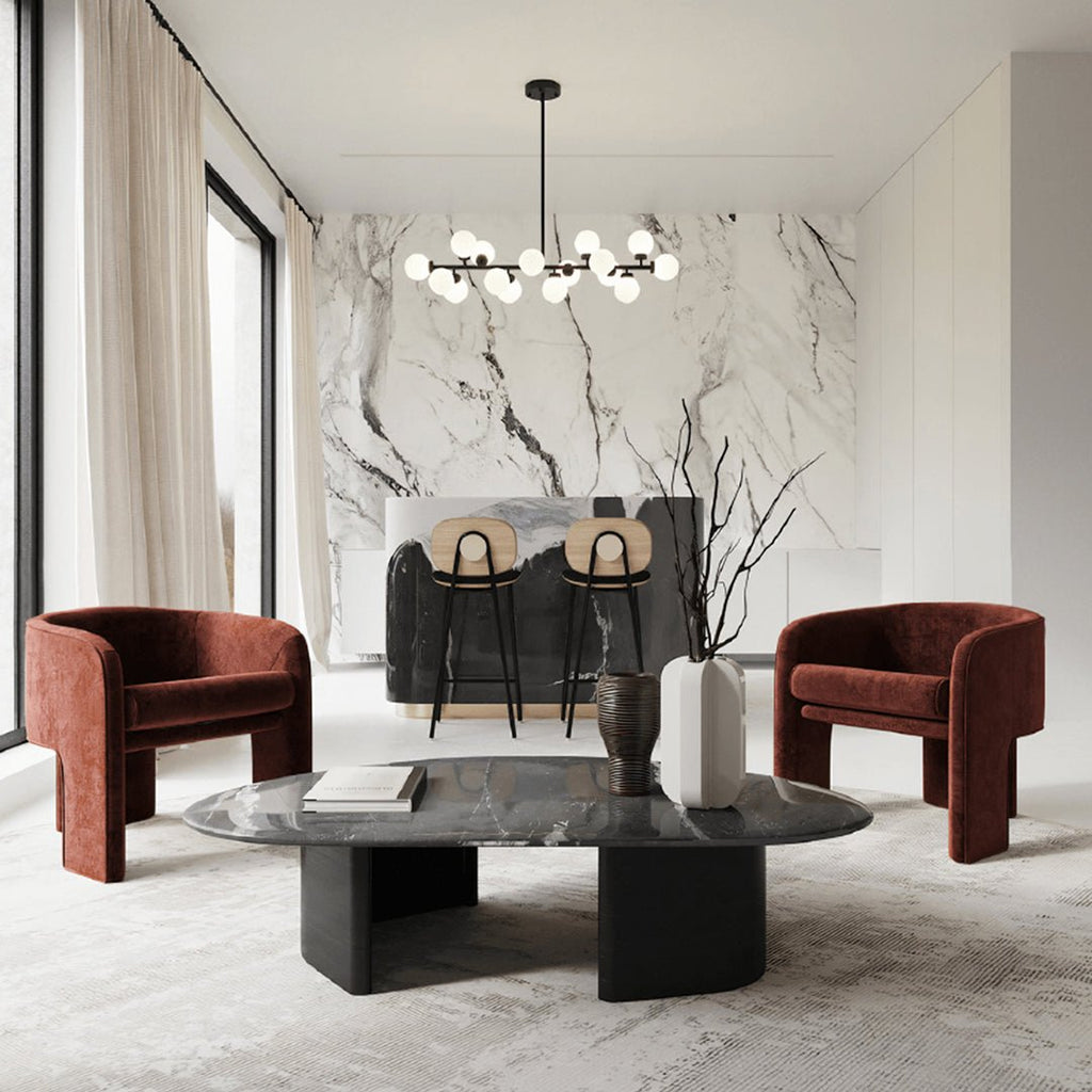 Milo Baughman Armchair, Velvet - Miola