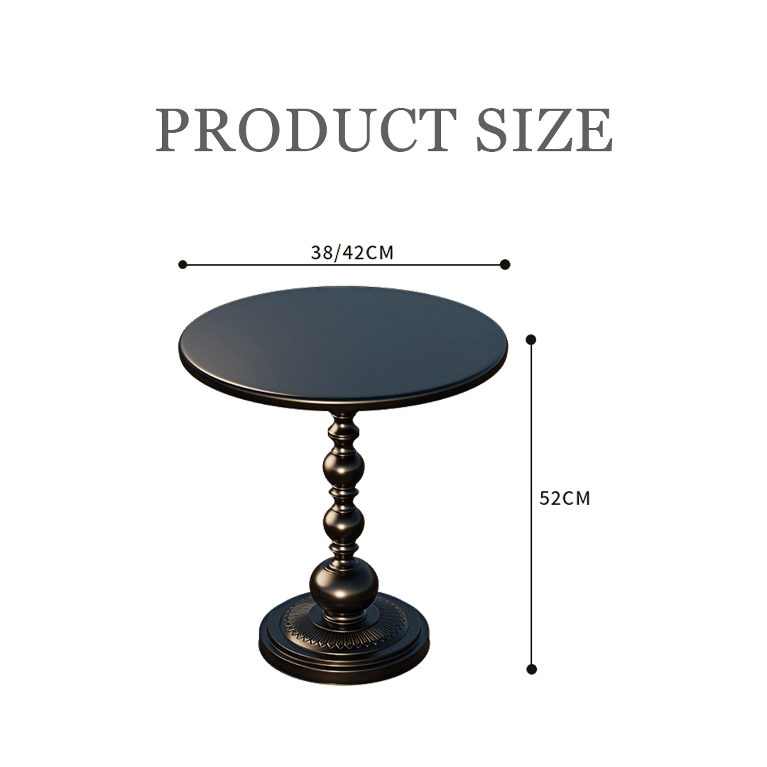 Xanthe Small Round Side Table, Black or White - Miola