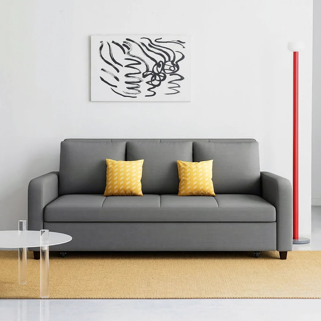 Gabriel Two Seater Sofa Bed, Linen - Miola