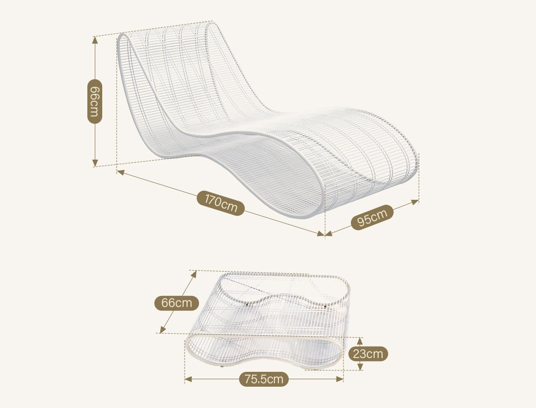 Oceana Sunbathing Bed, Sun Garden Lounger, Sun Chair Lounger, Outdoor Furniture - Miola