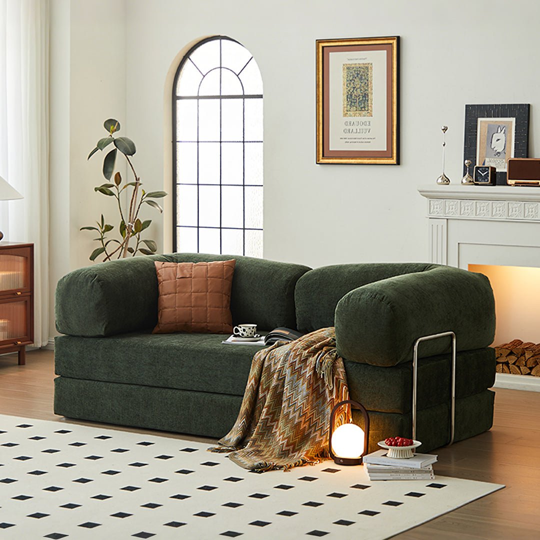 Yamada Foldable Lazy Sofa Bed, Corduroy - Miola