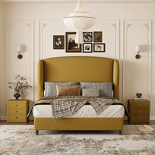 Amara Wingback Double Bed, King Size - Miola