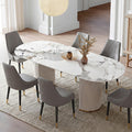 Costanza Dining Table, Sintered Stone, White - Miola