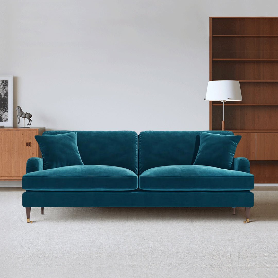 Ismail Two Seater Sofa, Loveseat, Velvet - Miola