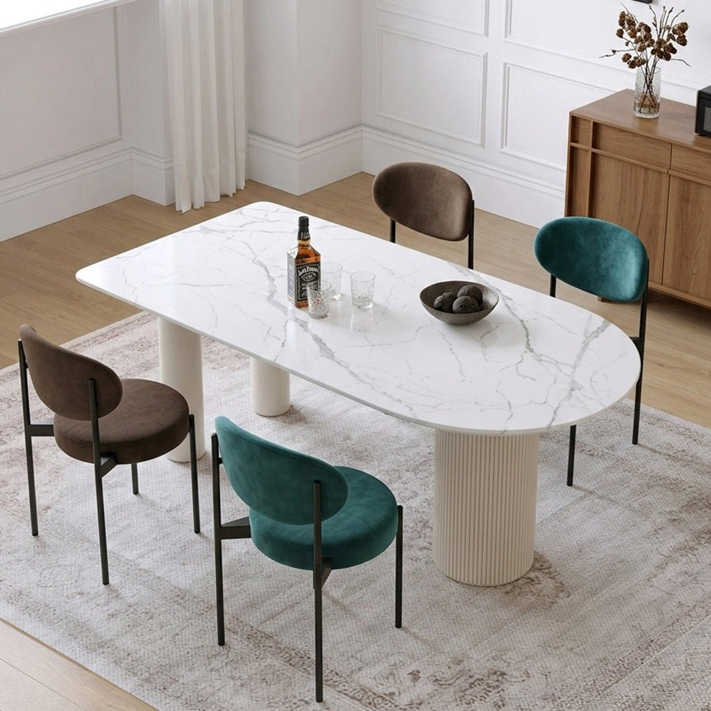 La Plainville Dining Table, White - Miola