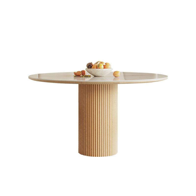 Sienna Round Dining Table, Premium Terrazzo And Wood Base - Miola