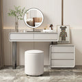 Dobson Dressing Table With LED Mirror, Light Grey - Miola