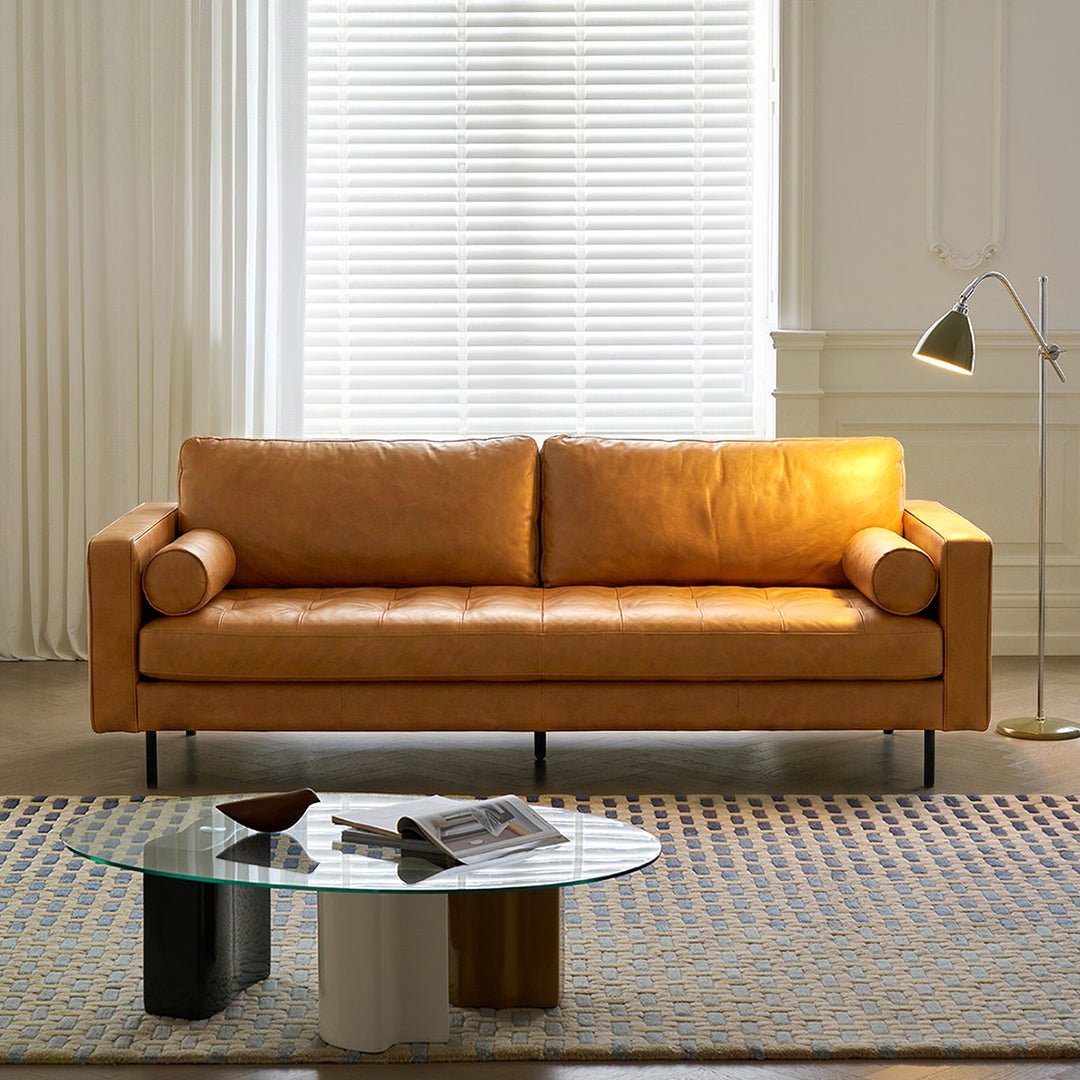 Porto Two Seater Sofa, Real Leather - Miola