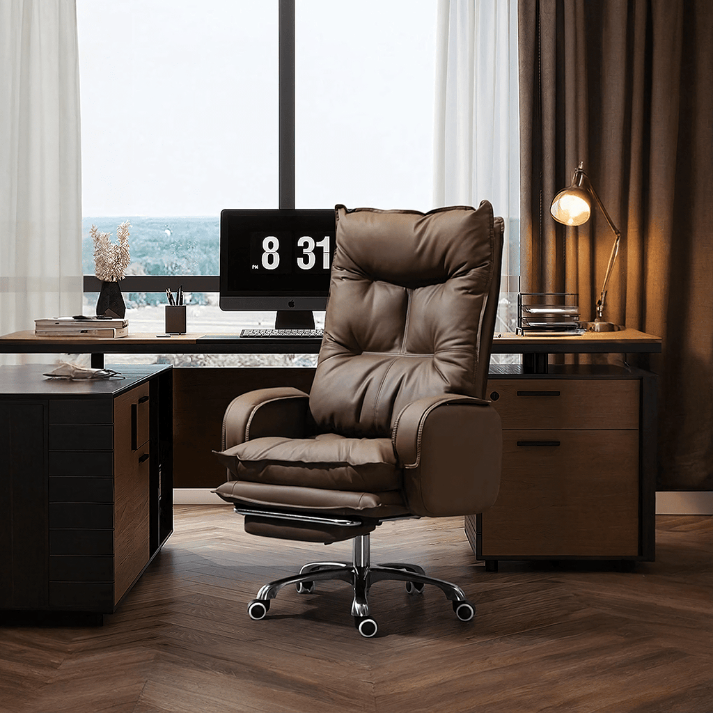 Manaia Recliner Office Chair With Footrest, Swivel - Miola