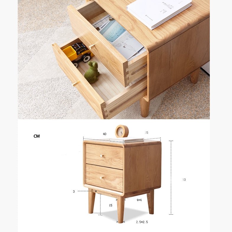 Arde Bedside Table, Wood - Miola
